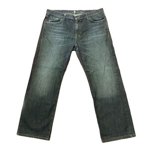 7 For All Mankind Austyn Jeans Size:38x28.5 Blue Relaxed Straight Denim Men